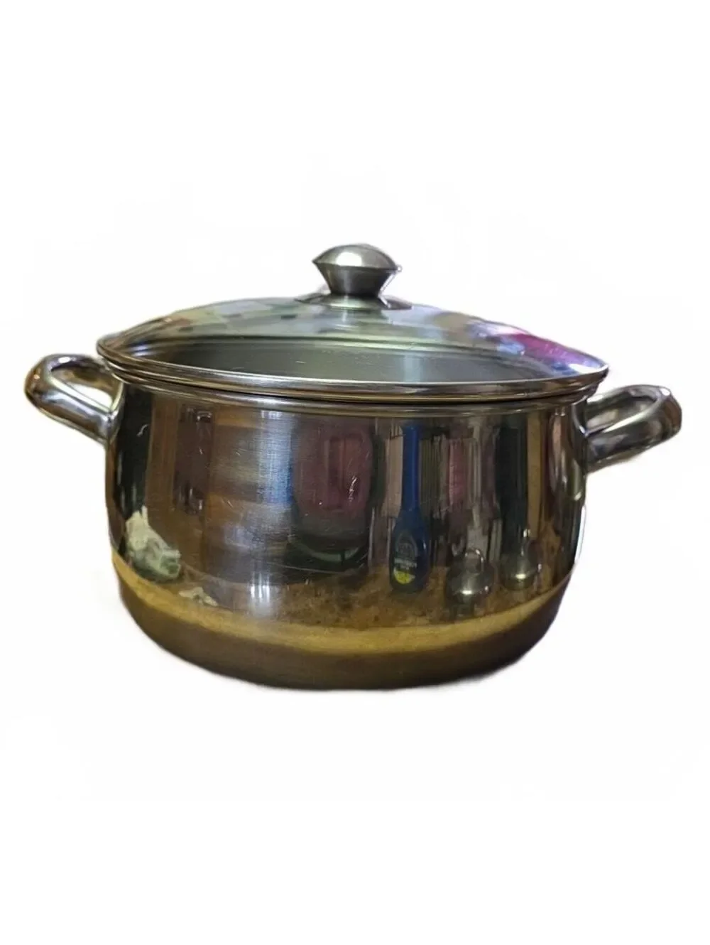 Tools of the Trade 6.5 Quart Stainless Steel Stock Pot Dutch Oven with Lid